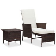 Detailed information about the product 2 Piece Garden Lounge Set With Cushions Poly Rattan Brown