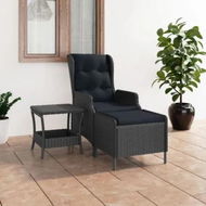 Detailed information about the product 2 Piece Garden Lounge Set with Cushions Poly Rattan Dark Grey