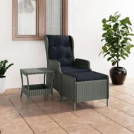 Detailed information about the product 2 Piece Garden Lounge Set with Cushions Poly Rattan Light Grey