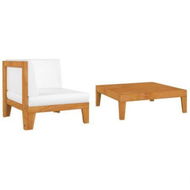 Detailed information about the product 2 Piece Garden Lounge Set With Cushions Solid Acacia Wood