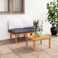 Detailed information about the product 2 Piece Garden Lounge Set With Cushions Solid Acacia Wood