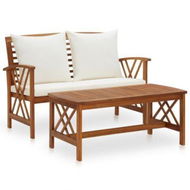 Detailed information about the product 2 Piece Garden Lounge Set with Cushions Solid Acacia Wood