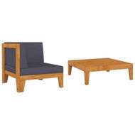 Detailed information about the product 2 Piece Garden Lounge Set With Cushions Solid Acacia Wood