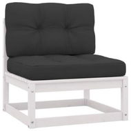 Detailed information about the product 2 Piece Garden Lounge Set With Cushions White Solid Pinewood