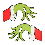 Detailed information about the product 2 Piece Grinch Christmas Decoration Left Right Hands With Holes Ideal For Christmas Door Decorations And Festive Events
