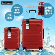 Detailed information about the product 2 Piece Luggage Set Carry On Hard Shell Suitcase Travel Trolley Expendable Lightweight Case Cabin TSA Lock Red