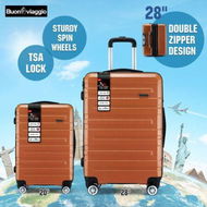 Detailed information about the product 2 Piece Luggage Set Carry On Hard Suitcases Travel Trolley Lightweight TSA Lock Orange