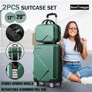 Detailed information about the product 2 Piece Luggage Set Carry On Travel Hard Shell Suitcases Traveller Travelling Rolling Trolley Checked Vanity Bag Lightweight