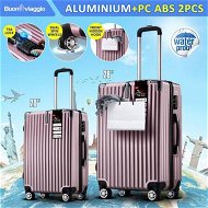 Detailed information about the product 2 Piece Luggage Suitcase Set Carry On Spinner Case Traveller Bag Storage Cabin Lightweight Hard Shell Trolley Wheels TSA Lock Rose Gold