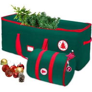 Detailed information about the product 2-Piece Printed Bundle Dark Green Two Piece Christmas Tree Storage Set Waterproof Fits 7.5FT Tree & Ornaments