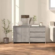 Detailed information about the product 2 Piece Sideboard Concrete Grey Engineered Wood