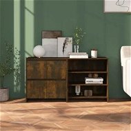 Detailed information about the product 2 Piece Sideboard Smoked Oak Engineered Wood