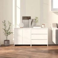 Detailed information about the product 2 Piece Sideboard White Engineered Wood