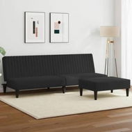 Detailed information about the product 2 Piece Sofa Set Black Velvet