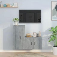 Detailed information about the product 2 Piece TV Cabinet Set Concrete Grey Engineered Wood