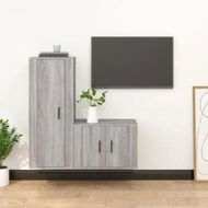 Detailed information about the product 2 Piece TV Cabinet Set Grey Sonoma Engineered Wood