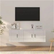 Detailed information about the product 2 Piece TV Cabinet Set High Gloss White Engineered Wood