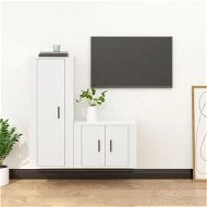 Detailed information about the product 2 Piece TV Cabinet Set White Engineered Wood