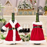 Detailed information about the product 2 Pieces Christmas Wine Bottle Covers Decoration Knitted Sweater Santa Claus Wine Bottle Decorations Christmas Party Favors Supplies Gifts