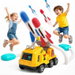 2-Player Foam Rocket Launcher Truck Toy,Adjustable Launch Angle with 4 Soft Foam Rockets,Indoor Outdoor Game Gift for Boys Girls Ages 3-12. Available at Crazy Sales for $19.99