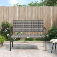 Detailed information about the product 2-Seater Garden Bench Grey Poly Rattan