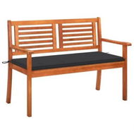 Detailed information about the product 2-Seater Garden Bench with Cushion 120 cm Solid Eucalyptus Wood