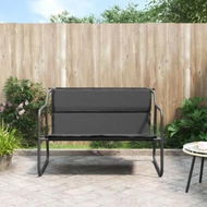 Detailed information about the product 2-Seater Garden Bench with Cushion Anthracite Steel