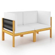 Detailed information about the product 2-seater Garden Bench With Cushions Solid Acacia Wood