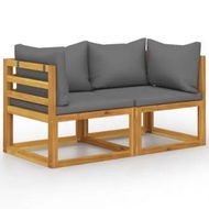 Detailed information about the product 2-seater Garden Bench with Dark Grey Cushions