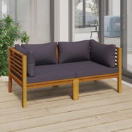 Detailed information about the product 2-Seater Garden Sofa With Cushion Solid Wood Acacia