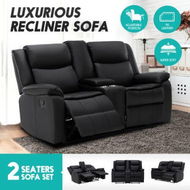 Detailed information about the product 2 Seater Recliner Sofa Armchair Lounge Chairs Couch PU Leather Adjustable Footrest Backrest Living Room Bedroom Black