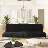 Detailed information about the product 2-Seater Sofa Bed Black Velvet