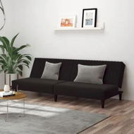 Detailed information about the product 2-Seater Sofa Bed Black Velvet