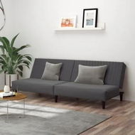 Detailed information about the product 2-Seater Sofa Bed Dark Grey Velvet