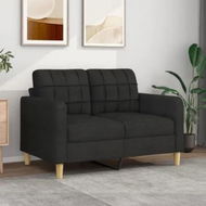 Detailed information about the product 2-Seater Sofa Black 120 cm Fabric