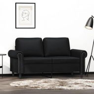 Detailed information about the product 2-Seater Sofa Black 120 cm Faux Leather