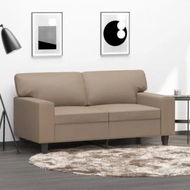 Detailed information about the product 2-Seater Sofa Cappuccino 120 cm Faux Leather