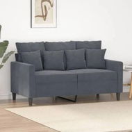 Detailed information about the product 2-Seater Sofa Dark Grey 120 cm Velvet