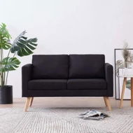 Detailed information about the product 2-Seater Sofa Fabric Black