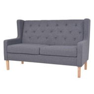 Detailed information about the product 2-Seater Sofa Fabric Grey