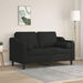 2-Seater Sofa with Throw Pillows Black 120 cm Fabric. Available at Crazy Sales for $329.95