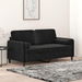 2-Seater Sofa with Throw Pillows Black 140 cm Velvet. Available at Crazy Sales for $349.95