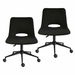 2 Set Office Desk Chair - Loop Yarn Fabric Home Swivel Chair Cut-Out Seat HALO BLACK. Available at Crazy Sales for $209.95