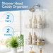 2 Tier Bathroom Shower Caddy Hanging Shelf Storage Holder Inside Over Showerhead Rack Organiser with Hooks Rustproof Aluminium for Shampoo Soap Razor. Available at Crazy Sales for $39.95