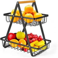 Detailed information about the product 2 Tier Fruit Basket,Fruit Bowl Holder Bread Basket Vegetable Rack,Detachable Fruit Holder for Fruit,Vegetables,Snacks Home,Kitchen Office Color Black