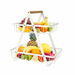 2 Tier Fruit Basket,Fruit Bowl Holder Bread Basket Vegetable Rack,Detachable Fruit Holder for Fruit,Vegetables,Snacks Home,Kitchen Office Color White. Available at Crazy Sales for $14.99