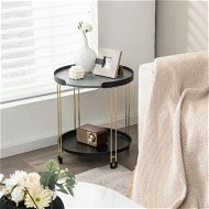 Detailed information about the product 2-Tier Round Side Table With Removable Tray For Living Room Bedroom