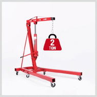 Detailed information about the product 2-Ton Hydraulic Engine Crane Foldable Hoist Stand for Mobile Garage Lifting- Workshop Essential