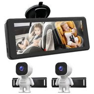 Detailed information about the product 2 Way Baby Car Camera HD 1080P Car Monitor 6.86 inch Display 360 Degree Wide Angle Lens Night Vision Auto Switching, 12V Baby Car Seat Monitor,White