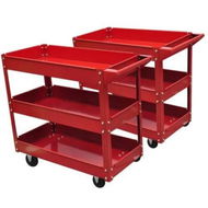 Detailed information about the product 2 x Workshop Tool Trolley 100 kg 3 Shelves